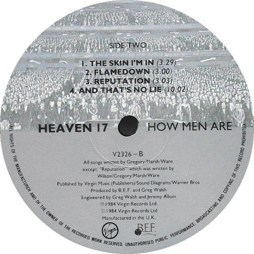 Heaven 17 - How Men Are (Vinyl, LP, Album) Very Good Plus (VG+) / Very Good Plus (VG+)