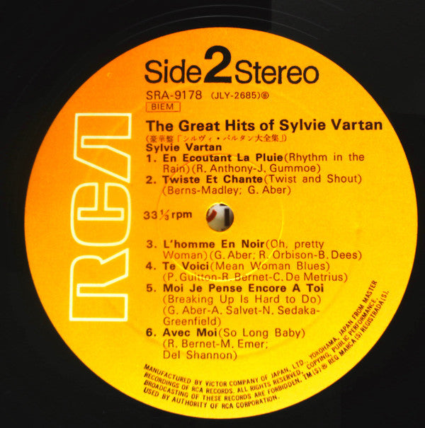 Sylvie Vartan - The Great Hits Of (Vinyl, LP, Compilation)