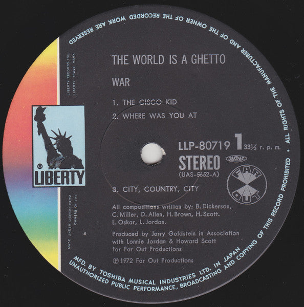 War - The World Is A Ghetto (Vinyl, LP, Album, Stereo)