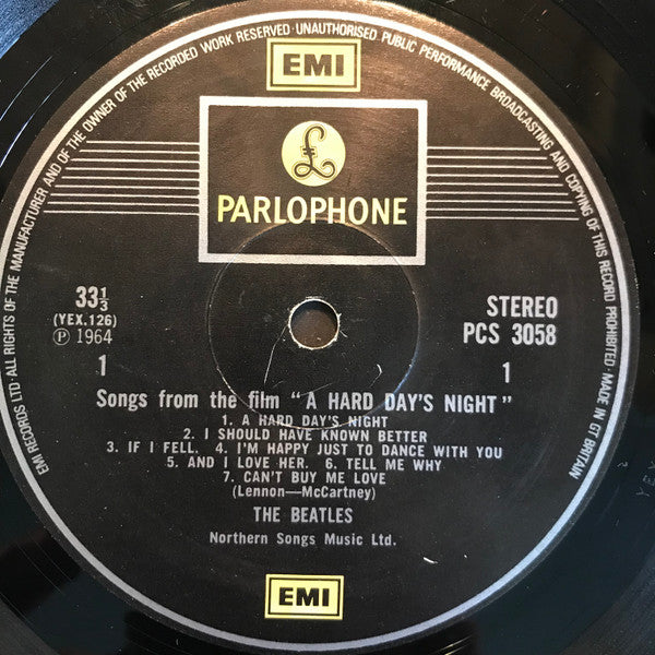 The Beatles - A Hard Day's Night (Vinyl, LP, Album, Stereo, Reissue) Very Good Plus (VG+) / Very Good (VG)