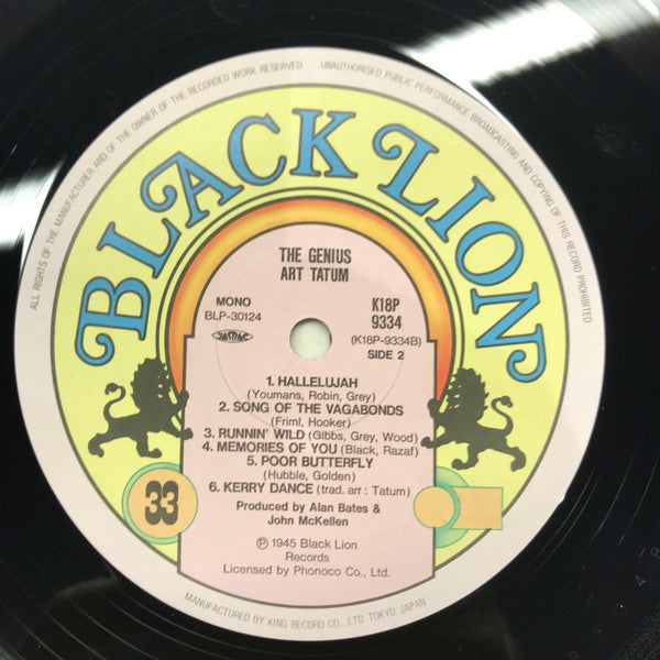 Art Tatum - The Genius (Vinyl, LP, Album, Reissue, Mono) Very Good Plus (VG+) / Very Good Plus (VG+)