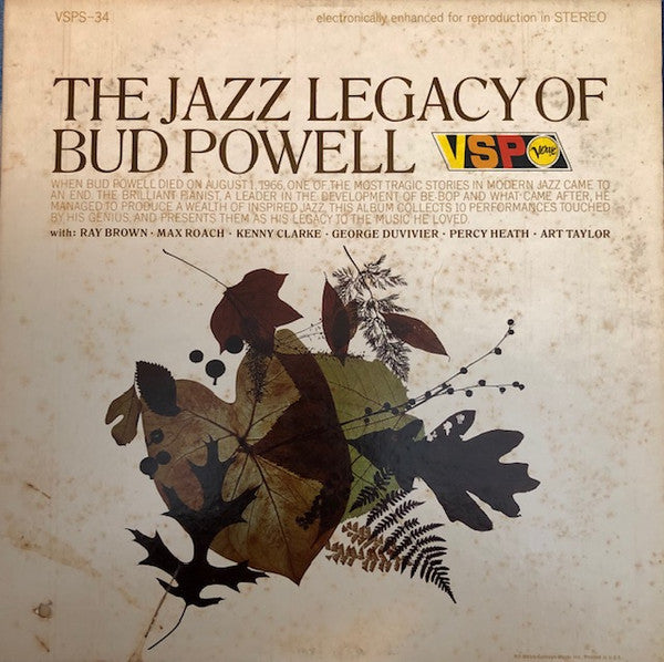 Bud Powell - The Jazz Legacy Of Bud Powell (Vinyl, LP, Compilation,...