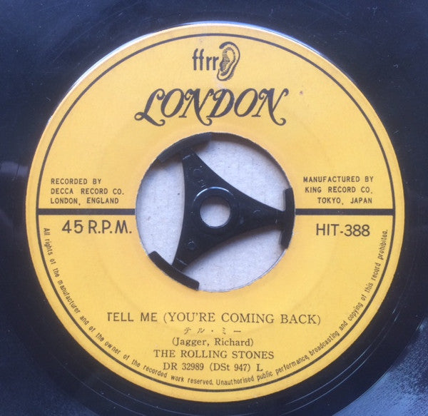The Rolling Stones - Tell Me (You're Coming Back) / Carol (Vinyl, 7", 45 RPM, Mono, Single) Very Good (VG) / Very Good Plus (VG+)