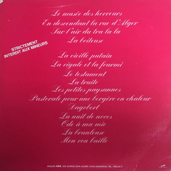 Various - Chansons Culottées Volume 12 (Vinyl, LP) Good Plus (G+) / Good Plus (G+)