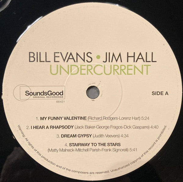 Bill Evans/Jim Hall - Undercurrent (Vinyl, LP, Stereo) Good Plus (G+) / Near Mint (NM or M-)
