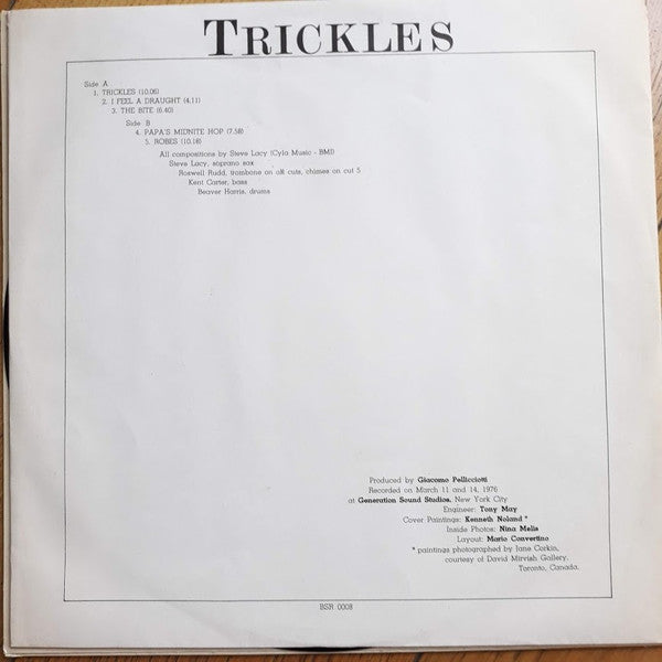 Steve Lacy - Trickles (Vinyl, LP, Album) Very Good Plus (VG+) / Very Good Plus (VG+)