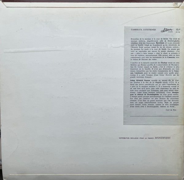 Camerata Lutetiensis - Musique A La Cour De Suède (Vinyl, LP, Album) Very Good Plus (VG+) / Very Good (VG)