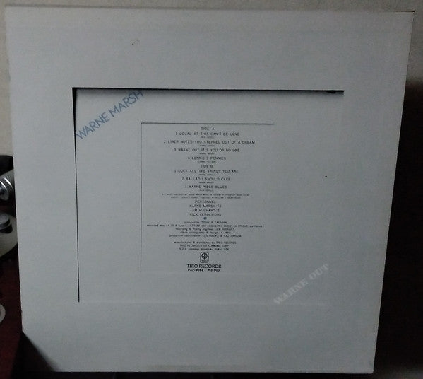 Warne Marsh - Warne Out (Vinyl, LP, Album) Very Good (VG) / Good Plus (G+)