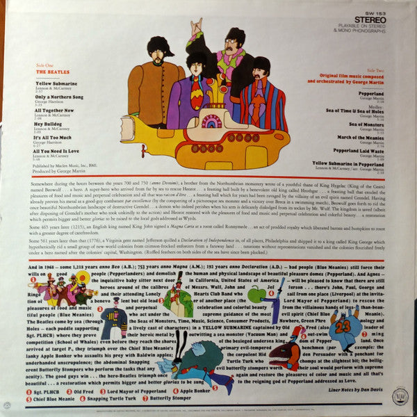 The Beatles - Yellow Submarine (Vinyl, LP, Album, Reissue, Stereo) Very Good (VG) / Very Good (VG)
