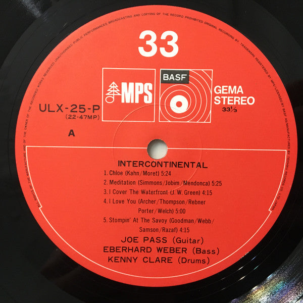 Joe Pass - Intercontinental (Vinyl, LP, Album, Reissue) Near Mint (NM or M-) / Good Plus (G+)