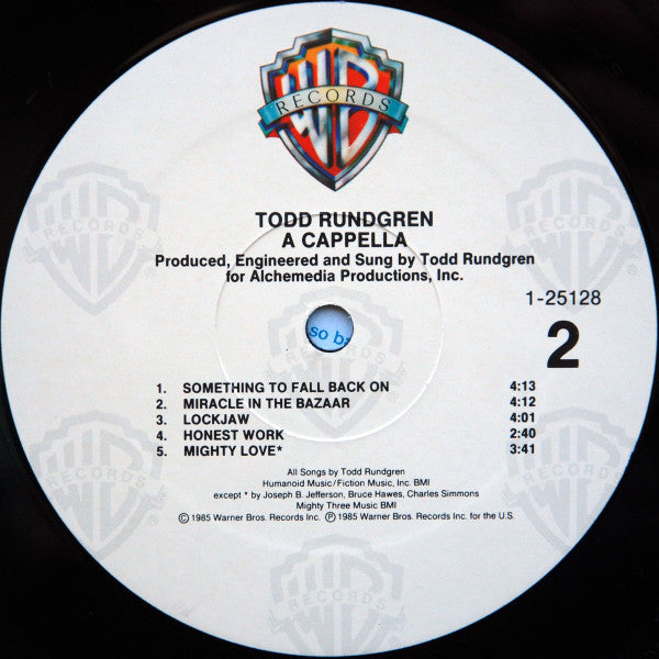 Todd Rundgren - A Cappella (Vinyl, LP, Album) Very Good (VG) / Very Good Plus (VG+)