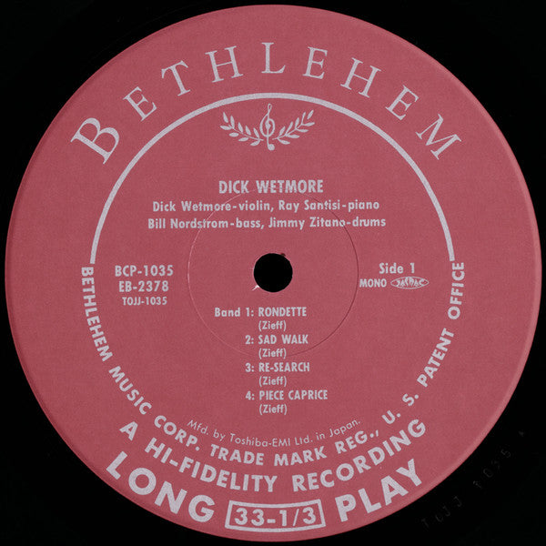 Dick Wetmore - Dick Wetmore (Vinyl, LP, 10", Album, Limited Edition...