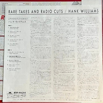 Hank Williams - Rare Takes & Radio Cuts (Vinyl, LP, Compilation, Mono) Very Good Plus (VG+) / Fair (F)