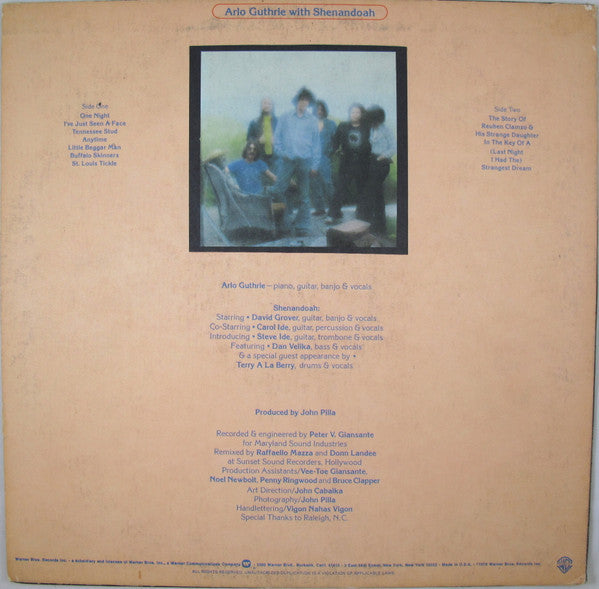 Arlo Guthrie - One Night (Vinyl, LP, Album) Very Good Plus (VG+) / Very Good (VG)
