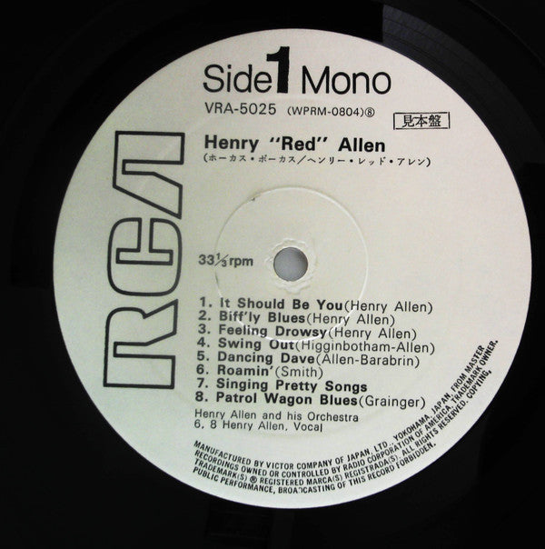 Henry "Red" Allen - Henry Red Allen (Vinyl, LP, Compilation, Promo) Near Mint (NM or M-) / Very Good (VG)