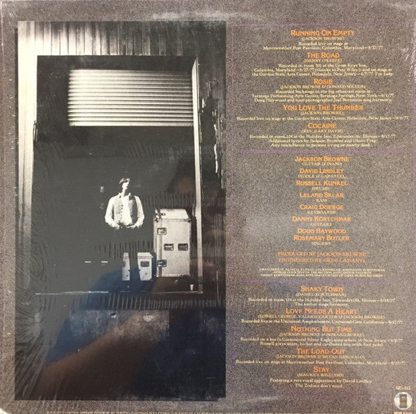 Jackson Browne - Running On Empty (Vinyl, LP, Album) Very Good Plus (VG+) / Very Good Plus (VG+)