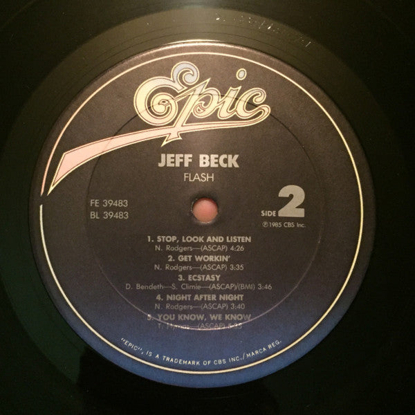 Jeff Beck - Flash (Vinyl, LP, Album) Very Good (VG) / Very Good (VG)