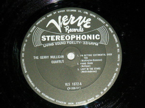 Gerry Mulligan Quartet - The Gerry Mulligan Quartet (Vinyl, LP, Album, Stereo) Very Good Plus (VG+) / Very Good (VG)