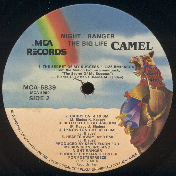 Night Ranger - Big Life (Vinyl, LP, Album, Stereo)