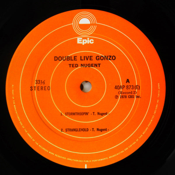 Ted Nugent - Double Live Gonzo! (2xVinyl, LP, Album) Near Mint (NM or M-) / Very Good Plus (VG+)