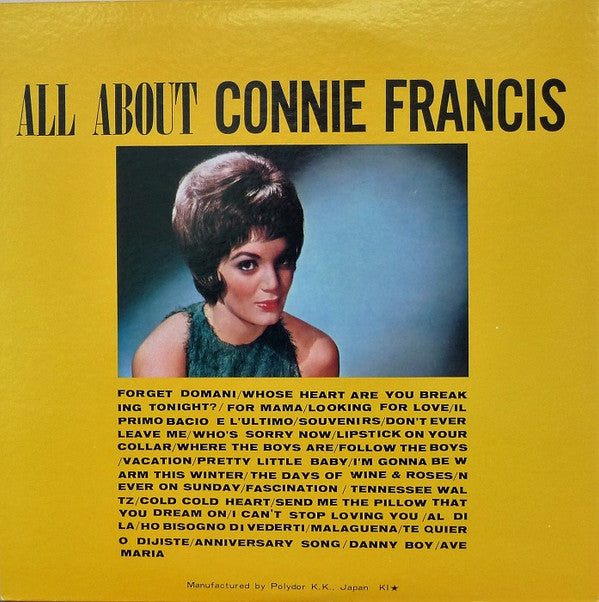 Connie Francis - All About Connie Francis Vol. 1, 2 (2xVinyl, LP, Compilation, Reissue, Stereo) Very Good Plus (VG+) / Very Good Plus (VG+)