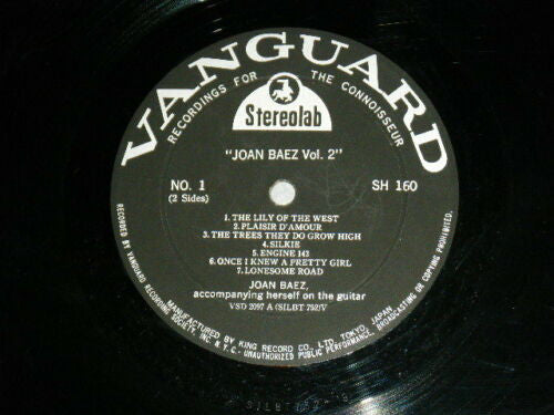 Joan Baez - Joan Baez, Vol. 2 (Vinyl, LP, Album, Reissue, Stereo) Good Plus (G+) / Good (G)