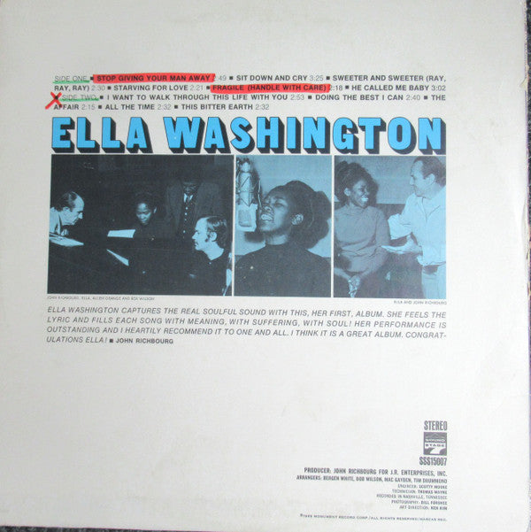 Ella Washington - Ella Washington (Vinyl, LP, Album, Stereo) Very Good Plus (VG+) / Very Good (VG)