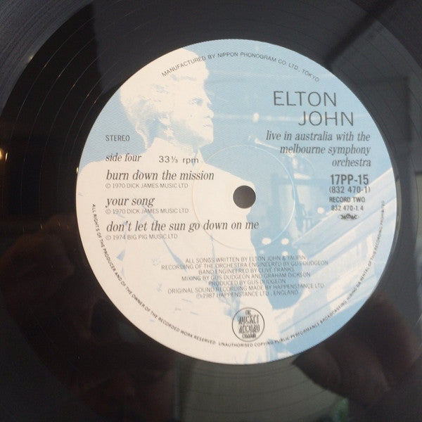 Elton John - Live In Australia With The Melbourne Symphony Orchestra (2xVinyl, LP, Album) Very Good (VG) / Very Good Plus (VG+)