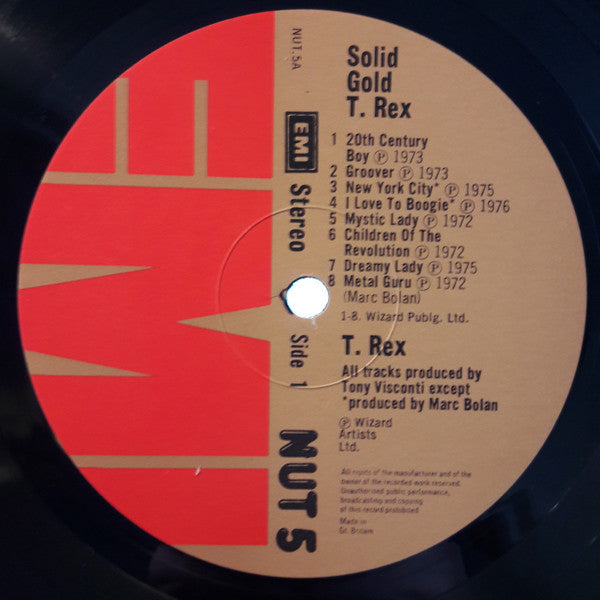 T. Rex - Solid Gold (Vinyl, LP, Compilation) Very Good (VG) / Very Good (VG)