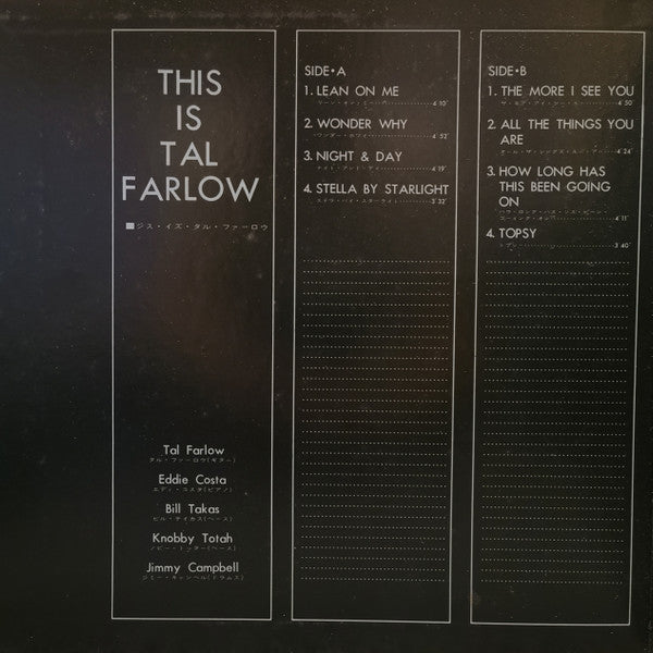 Tal Farlow - This Is Tal Farlow (Vinyl, LP, Album, Reissue, Mono) Very Good (VG) / Very Good (VG)