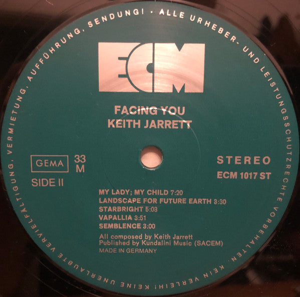Keith Jarrett - Facing You (Vinyl, LP, Album, Reissue, Stereo) Very Good Plus (VG+) / Very Good Plus (VG+)