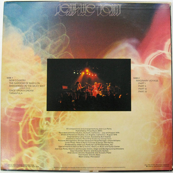 Jean-Luc Ponty - Imaginary Voyage (Vinyl, LP, Album) Very Good Plus (VG+) / Very Good (VG)