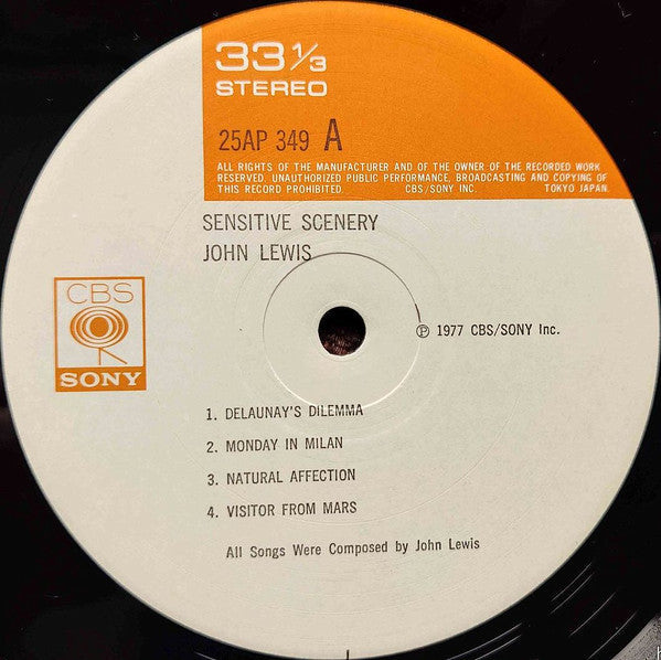 John Lewis (2) - Sensitive Scenery (Vinyl, LP, Album)