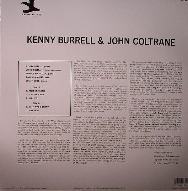 Kenny Burrell - Kenny Burrell & John Coltrane (Vinyl, LP, Album, Re...