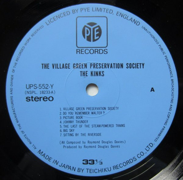 The Kinks - The Kinks Are The Village Green Preservation Society (Vinyl, LP, Album, Reissue, Stereo) Very Good (VG) / Very Good Plus (VG+)