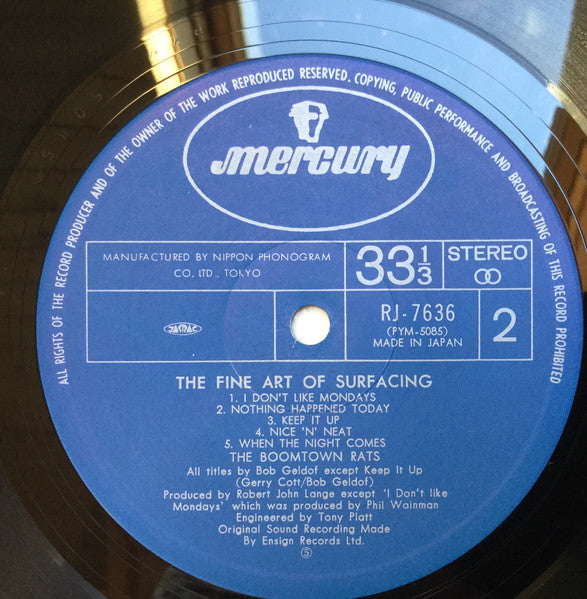 The Boomtown Rats - The Fine Art Of Surfacing (Vinyl, LP, Album)