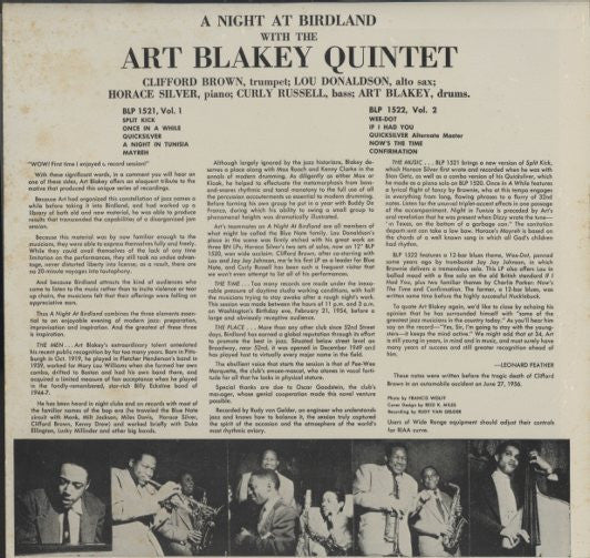 Art Blakey Quintet - A Night At Birdland, Volume 1 (Vinyl, LP, Comp...