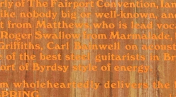 Matthews' Southern Comfort - Second Spring (Vinyl, LP, Album, Reissue) Very Good Plus (VG+) / Very Good Plus (VG+)