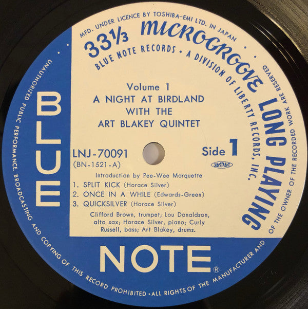 Art Blakey Quintet - A Night At Birdland, Volume 1 (Vinyl, LP, Comp...