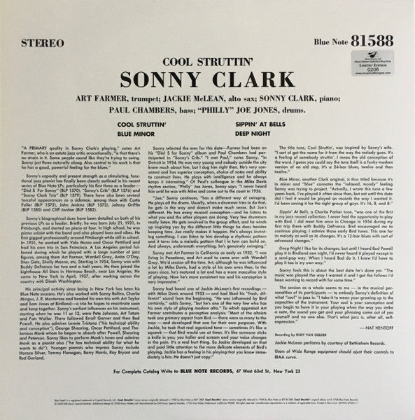 Sonny Clark - Cool Struttin' (2xVinyl, LP, 45 RPM, Album, Limited Edition, Numbered, Reissue, Remastered, Stereo) Very Good Plus (VG+) / Near Mint (NM or M-)