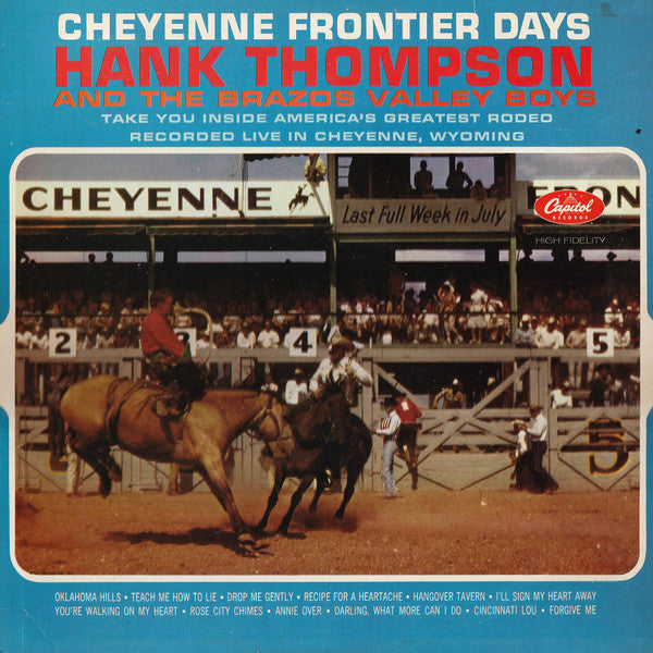 Hank Thompson and His Brazos Valley Boys - Cheyenne Frontier Days (Vinyl, LP, Album, Mono) Good Plus (G+) / Very Good (VG)