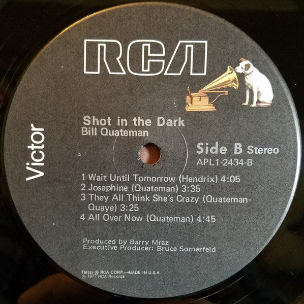 Bill Quateman - Shot In The Dark (Vinyl, LP, Album) Very Good (VG) / Very Good (VG)