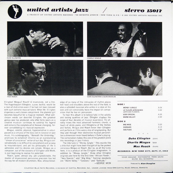 Duke Ellington - Money Jungle (Vinyl, LP, Album, Reissue, Stereo) Very Good (VG) / Fair (F)