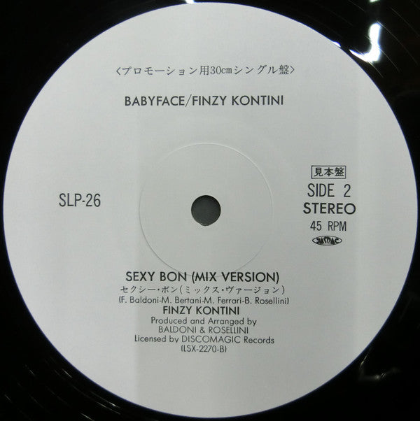 Babyface - Tender Lover (Extended) / Sexy Bon (Mix Version) (Vinyl, 12", 45 RPM, Promo, Stereo) Very Good (VG) / Very Good (VG)