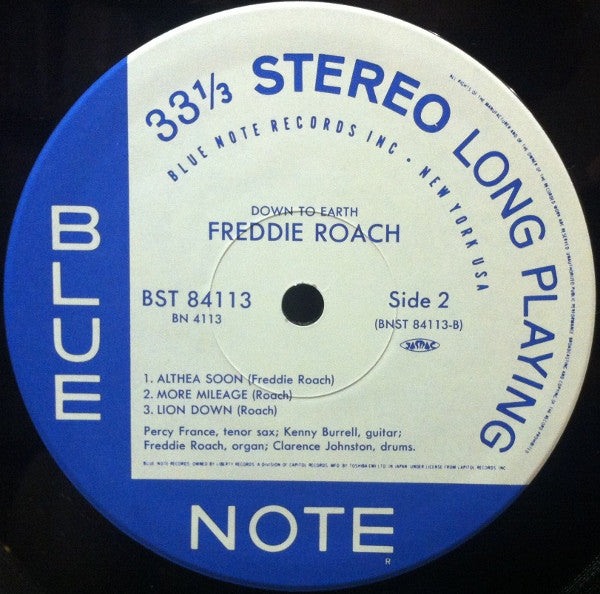 Freddie Roach - Down To Earth (Vinyl, LP, Album, Limited Edition, Reissue, Stereo) Near Mint (NM or M-) / Near Mint (NM or M-)
