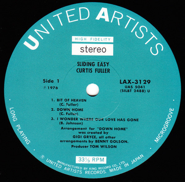 The Curtis Fuller Sextet - Sliding Easy (Vinyl, LP, Album, Limited Edition, Reissue, Stereo) Near Mint (NM or M-) / Very Good (VG)