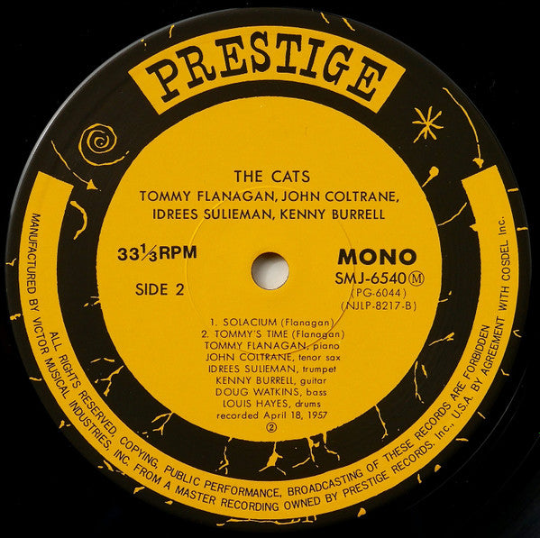 Tommy Flanagan - The Cats (Vinyl, LP, Album, Reissue, Mono) Very Good (VG) / Very Good (VG)