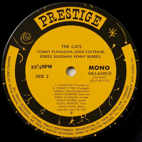 Tommy Flanagan - The Cats (Vinyl, LP, Album, Reissue, Mono) Very Good Plus (VG+) / Good Plus (G+)
