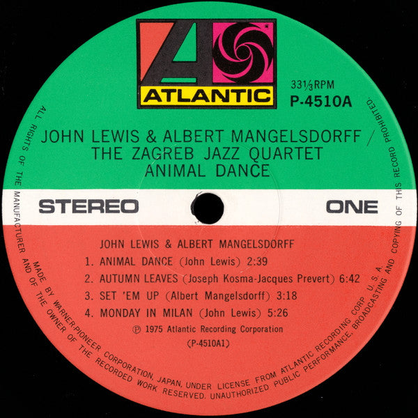 John Lewis (2) - Animal Dance (Vinyl, LP, Album, Limited Edition, R...