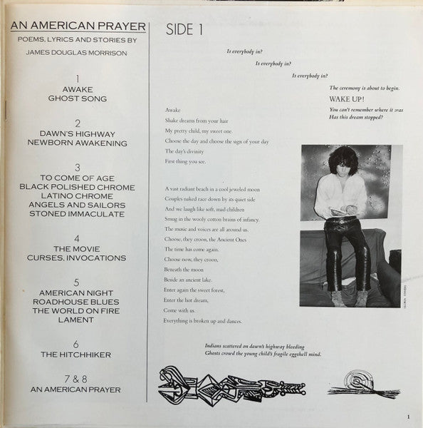 Jim Morrison - An American Prayer (Vinyl, LP, Album, Stereo) Very Good Plus (VG+) / Very Good (VG)